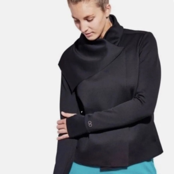 CALIA | Carrie Underwood Effortless Moto Jacket Caviar Black Size Small - Picture 12 of 13